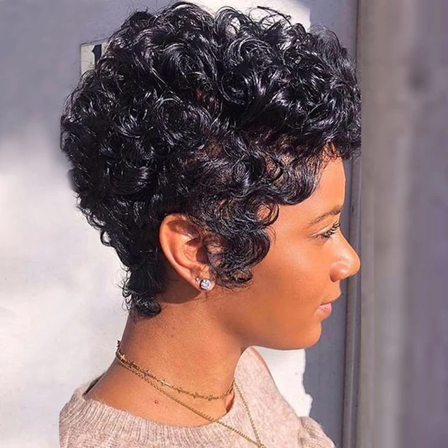 curly pixie cut black women