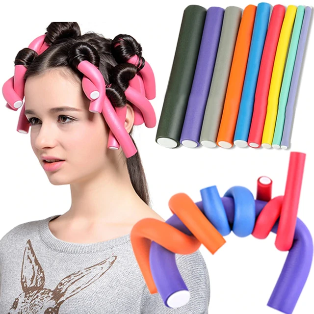 hair rollers before and after