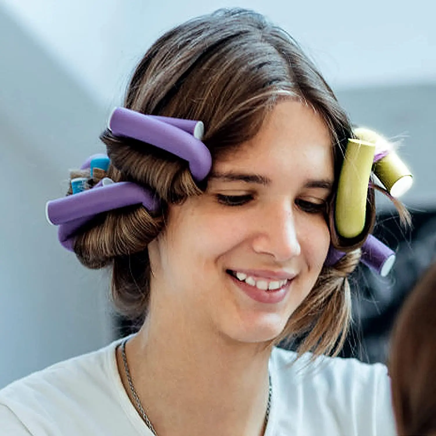 hair rollers before and after