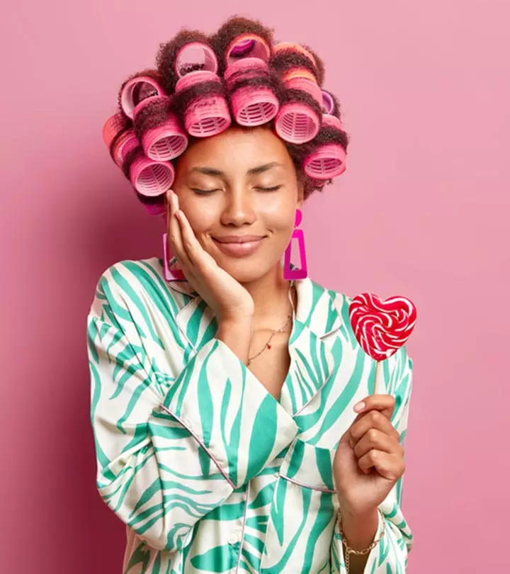 hair rollers before and after