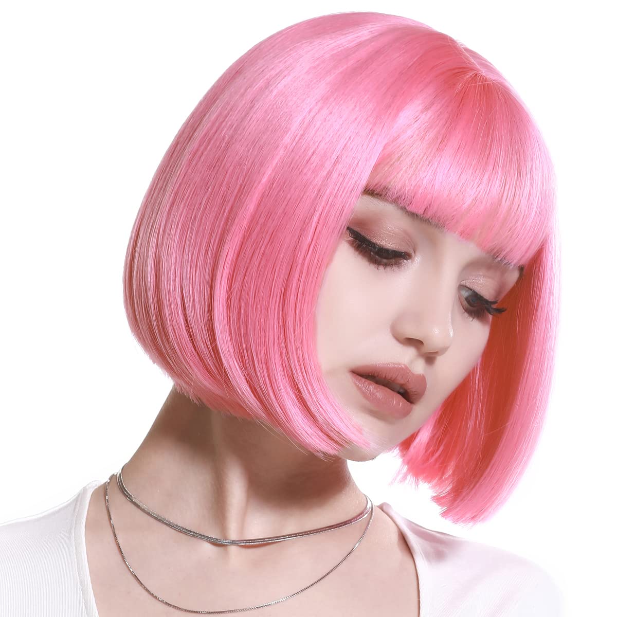 pink bob wig