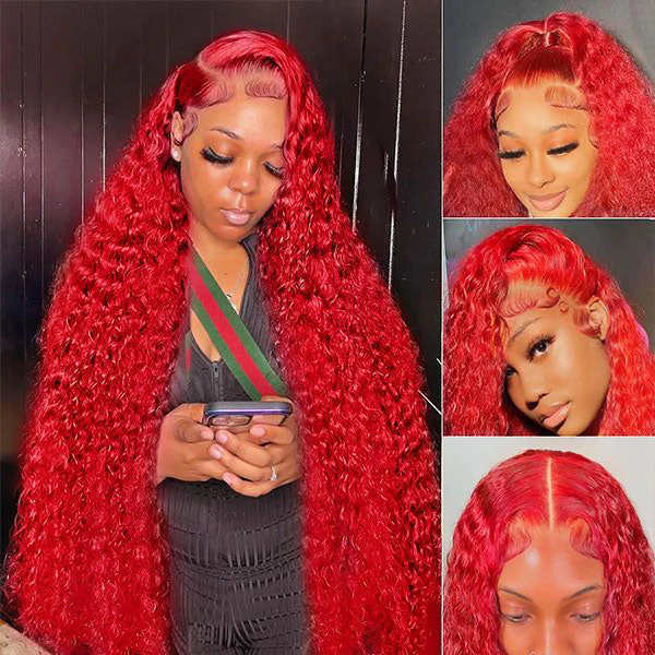 red lace front wigs