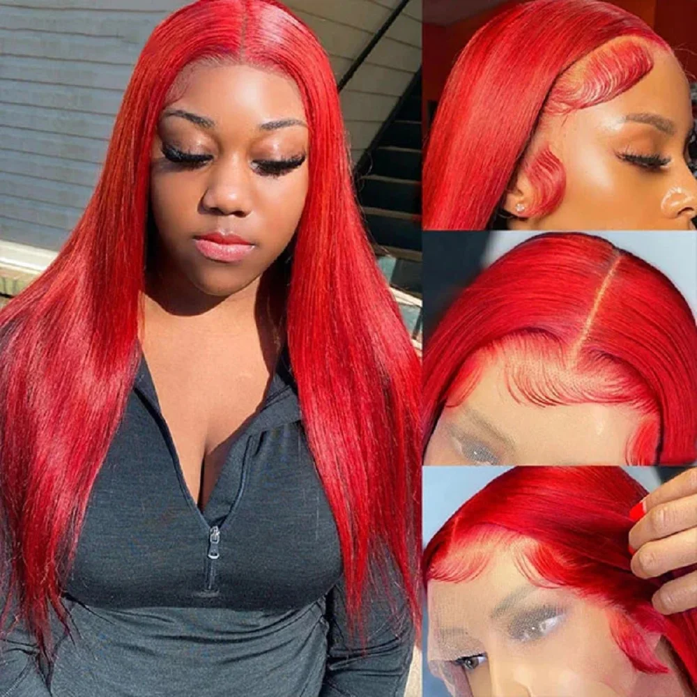 red lace front wigs