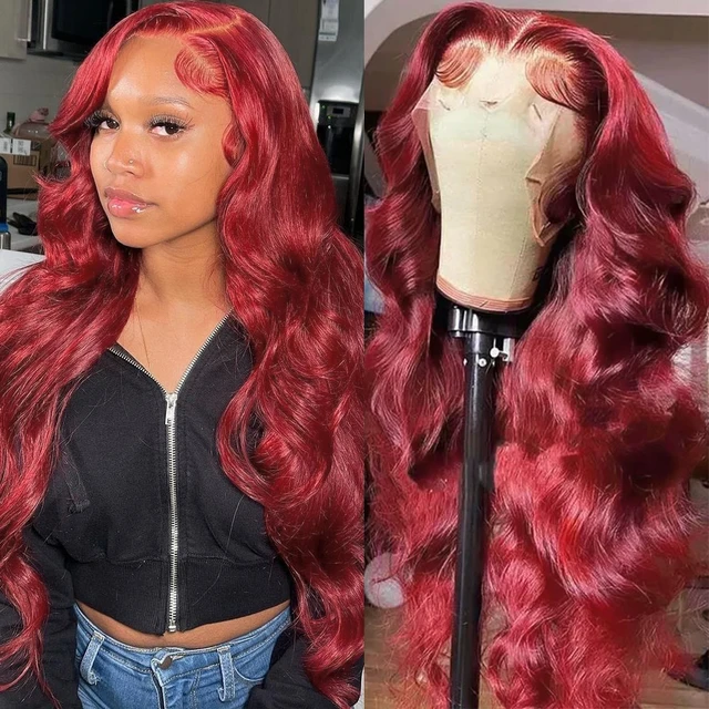 red lace front wigs