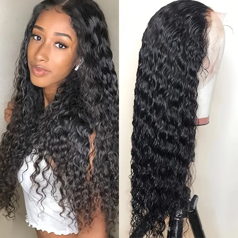 black curly wig