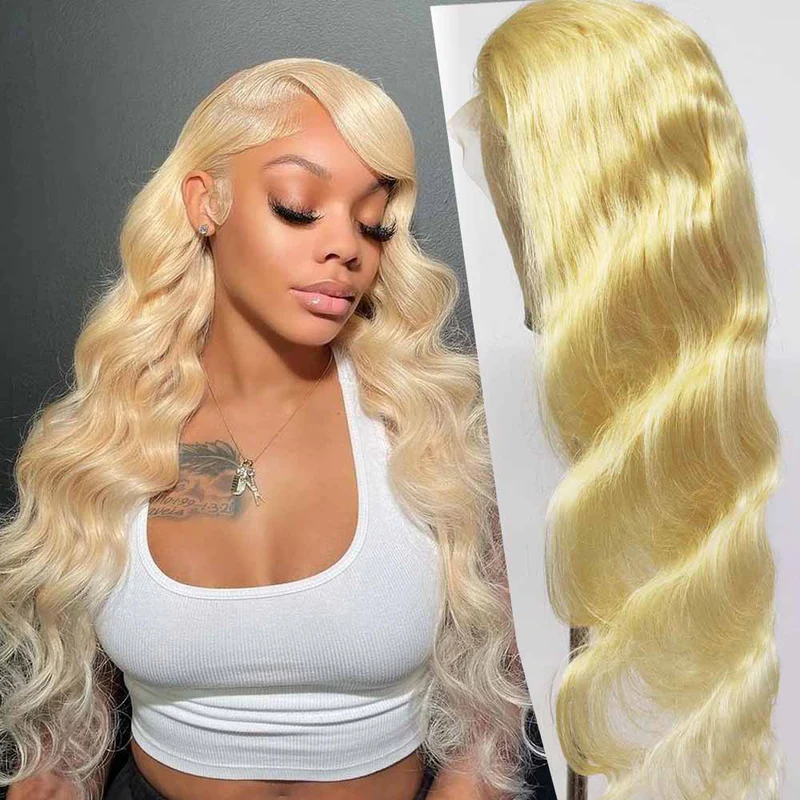 blonde curly wig