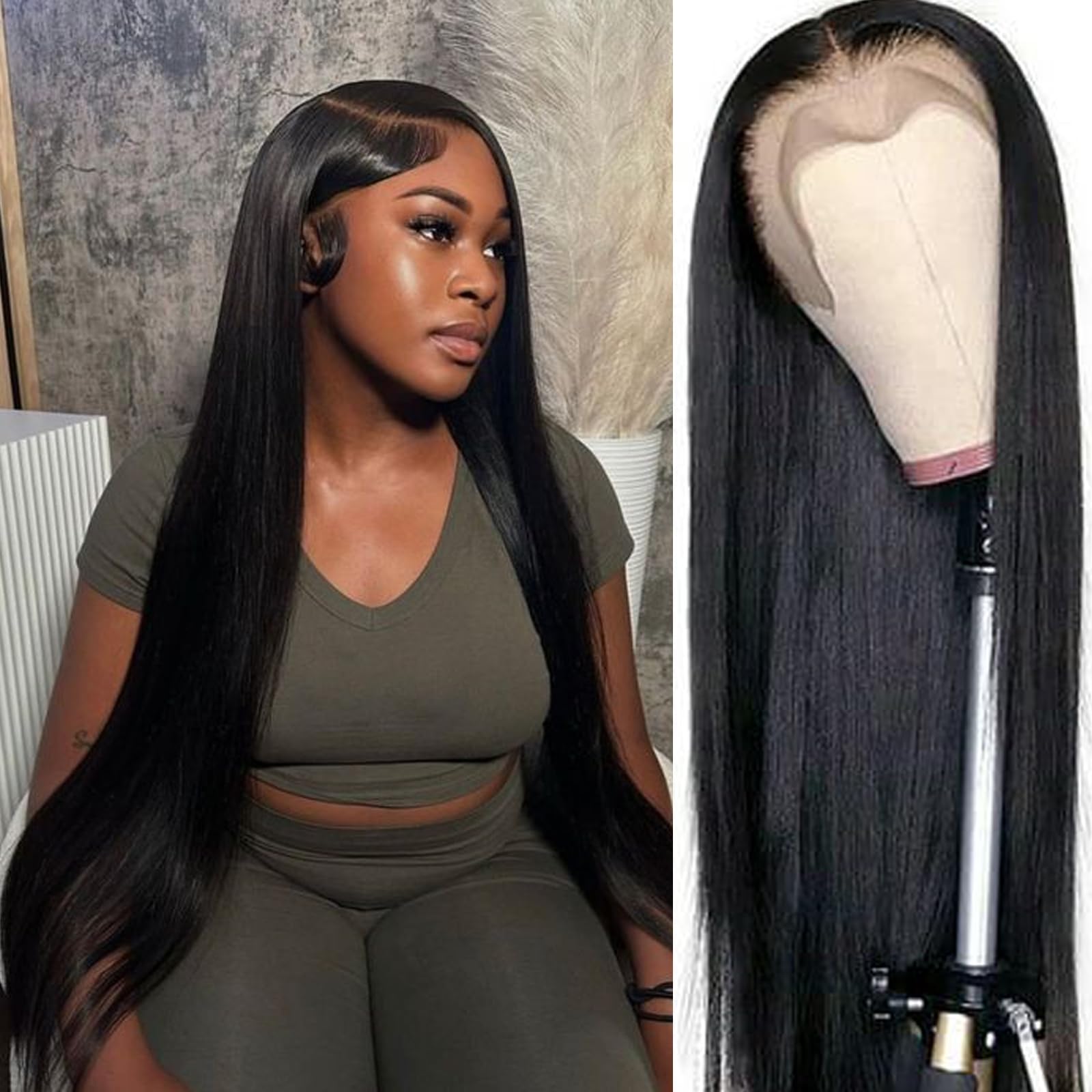 lace front human hair wig